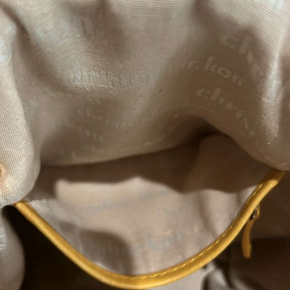 Handbag by Christopher Kon, Butterscotch leather. 15.5” w, 14.25” l, 1” d, - Picture 11 of 11
